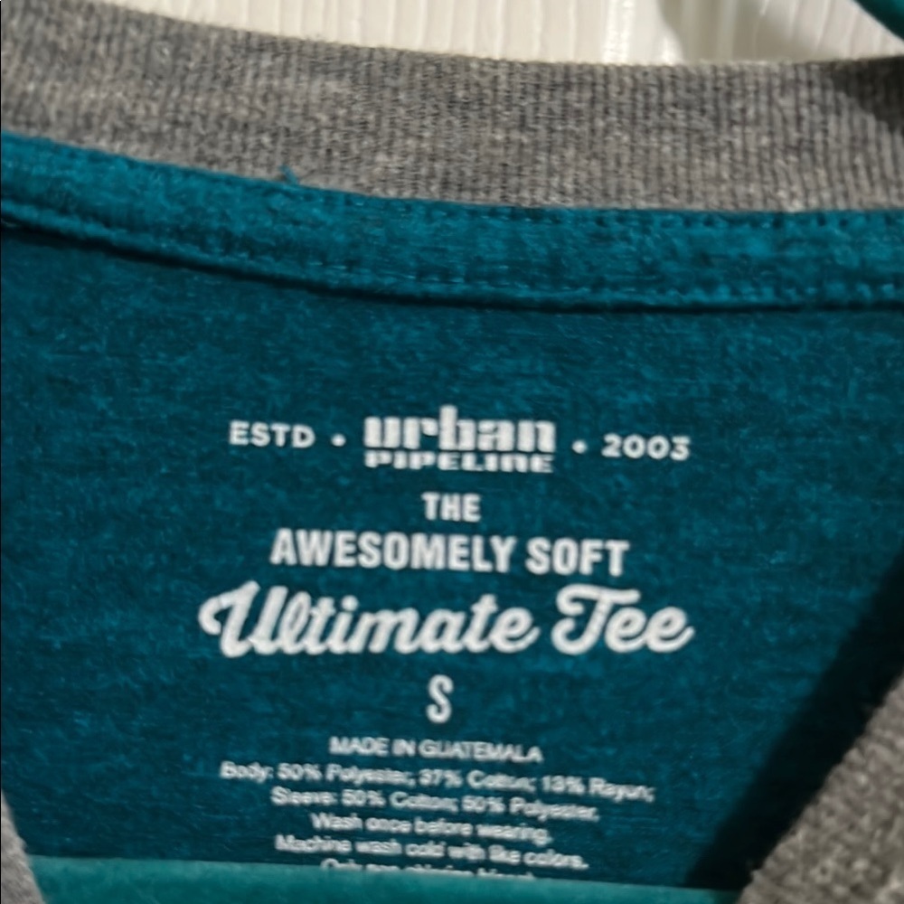 Urban Pipeline Blue and Gray Long Sleeve Tee - Picture 2 of 2